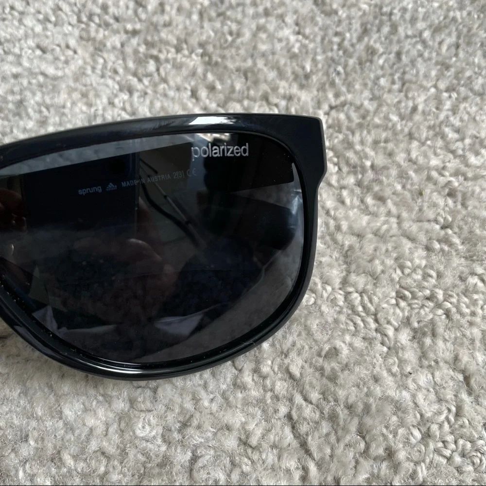 ADIDAS Sprung Shiny Black Polarized Sunglasses NEW - Picture 6 of 9